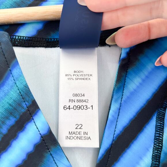 NEW Swimsuits for All Longer Length Swim Tunic Top Size 22 Modest Swimsuits - Picture 7 of 9